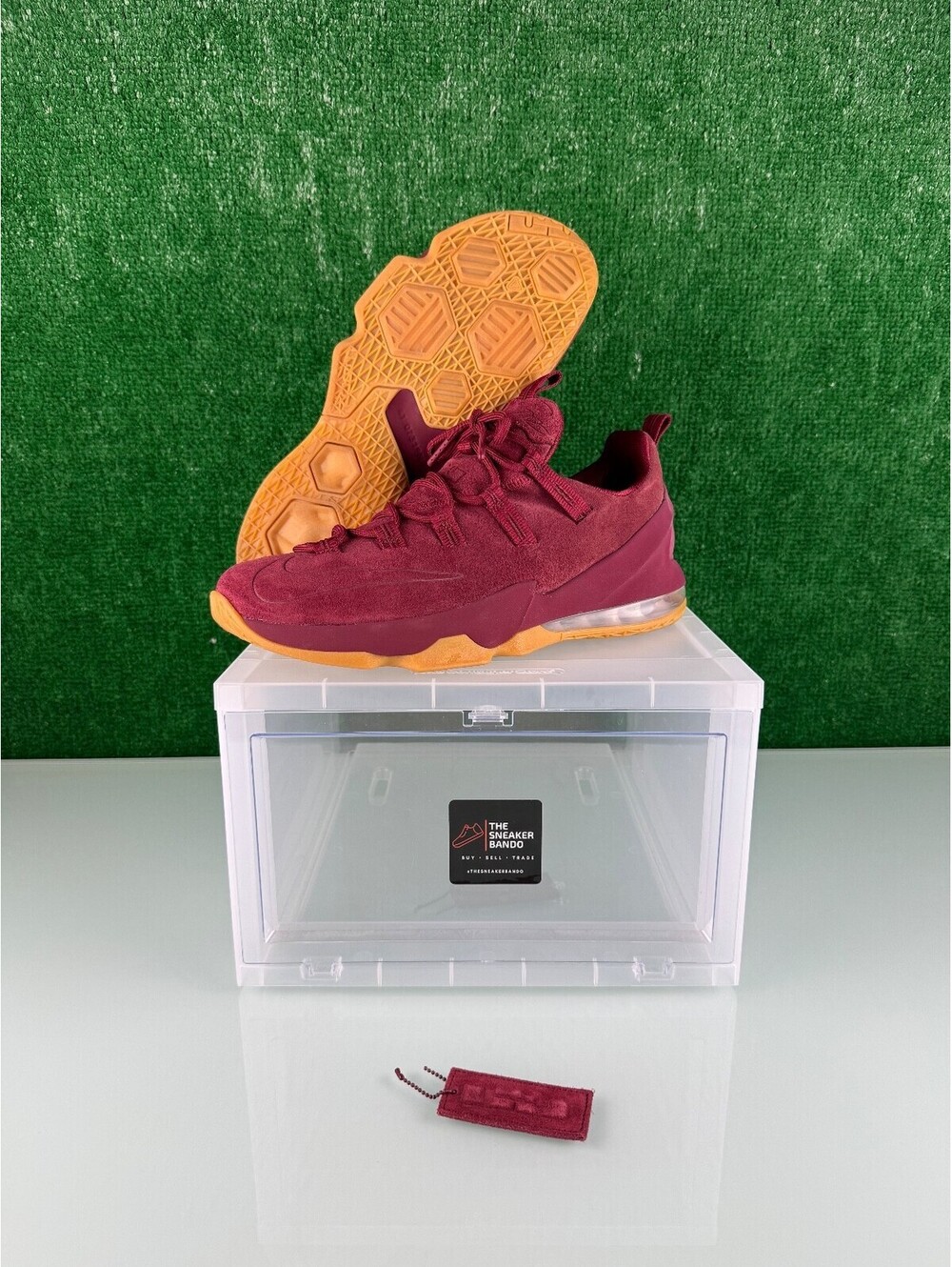 Size 10 - Nike LeBron 13 Premium Low Team Red Gum